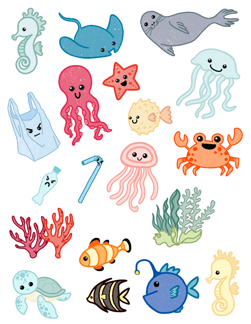 Stickers - marine biodiversity lovely creatures.png